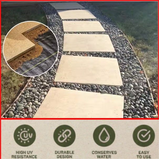 Woven weed barrier landscape fabric